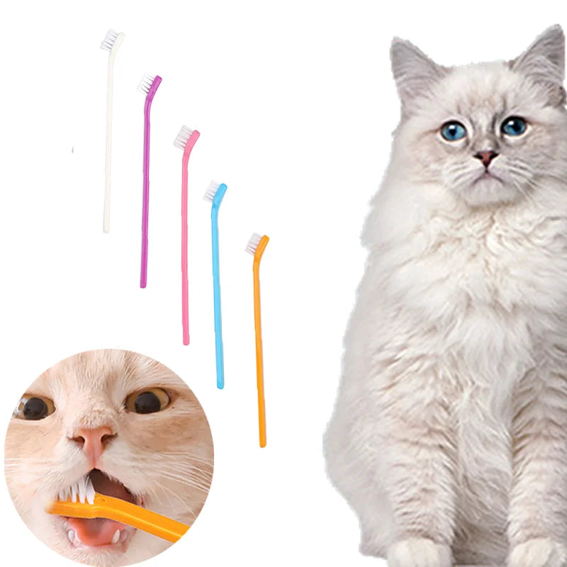 Brosse à dents pour chien recommandée par vétérinaire – Outil de nettoyage des dents à micro tête pour chiens et chats à petite bouche, 360 °   Kit dentaire pour animaux de compagnie, soins des gencives