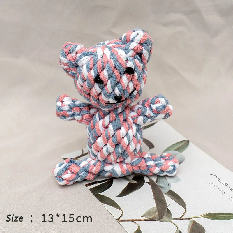 Jouet à Mâcher Résistant aux Morsures pour Chien, Petit Gabarit, Nettoyage des Dents, Chiot, Corde, Boule à Nœud, 1 Pièce