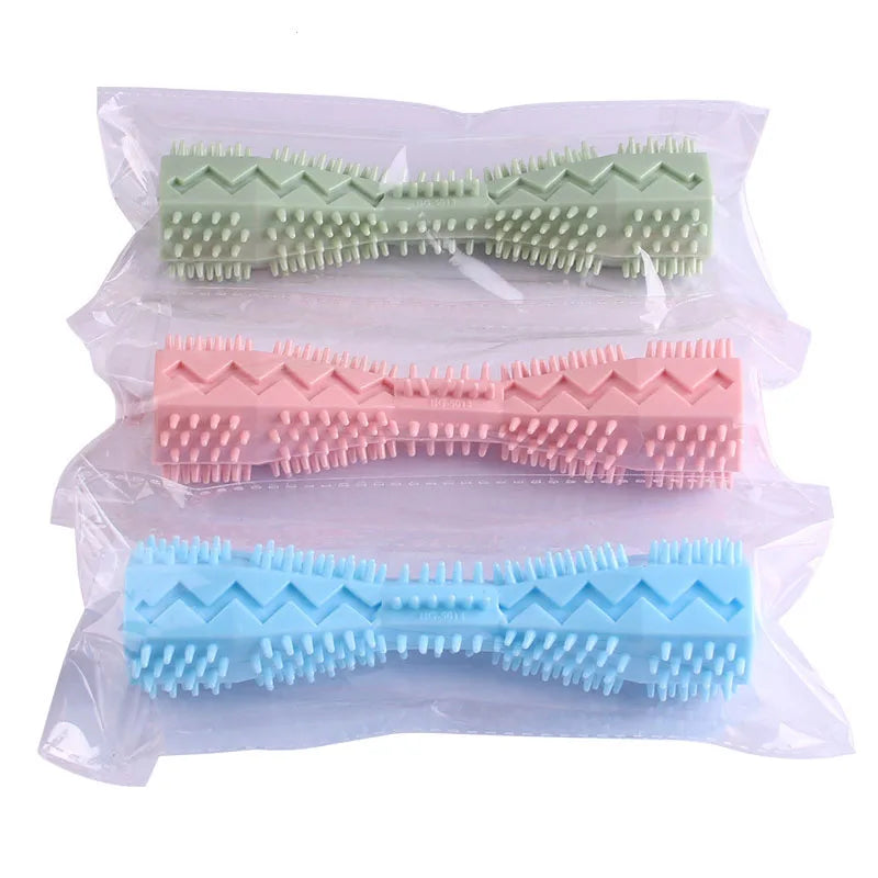 Brosse à dents pour chien durable, jouet à mâcher en caoutchouc souple, bâtonnet de nettoyage dentaire, massage des gencives, dentifrice, brosse à dents pour animaux de compagnie, fournitures pour animaux de compagnie