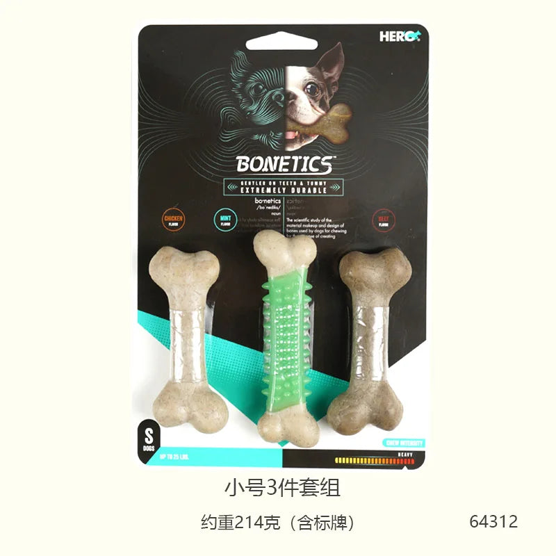 Jouets pour chiens Caitec, jouets à mâcher en os, durables, résistants aux morsures, idéaux pour le lancer et la chasser, adaptés aux chiens de petite à grande taille