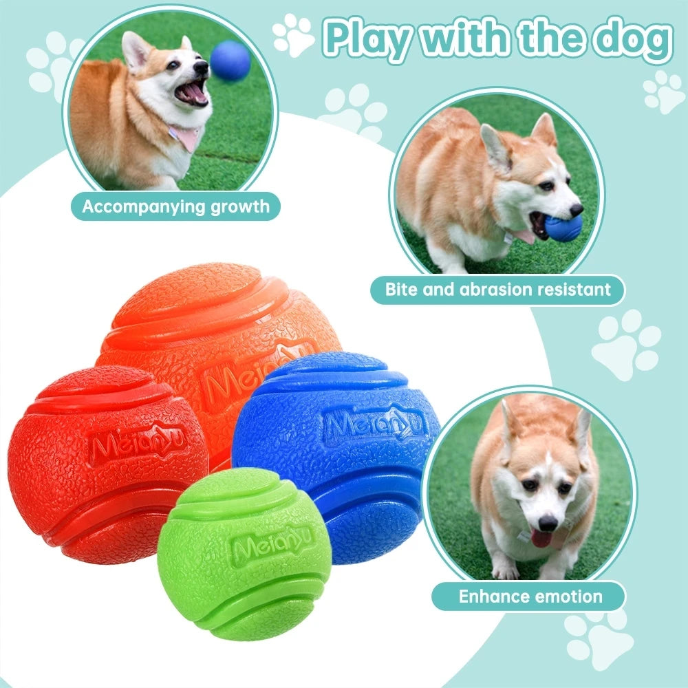 Balle gonflable en caoutchouc pour chien