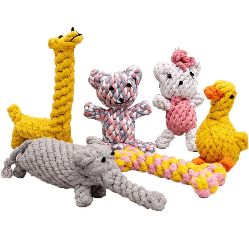 Jouet à Mâcher Résistant aux Morsures pour Chien, Petit Gabarit, Nettoyage des Dents, Chiot, Corde, Boule à Nœud, 1 Pièce