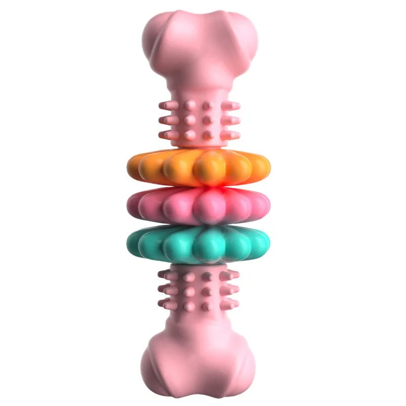 Jouet à mâcher pour chien, os grinçants, résistant aux morsures, jouet d'entraînement pour chiot, nettoyage des dents, Massage interactif, brosse à dents, jouet pour chien