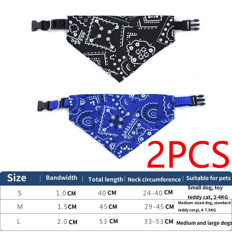 Décor de cou pour chien et chat, Bandage triangulaire réglable pour animaux de compagnie, écharpe lavable, col Bandana, bavoirs, robe de fête d'anniversaire pour chat, GWFD02