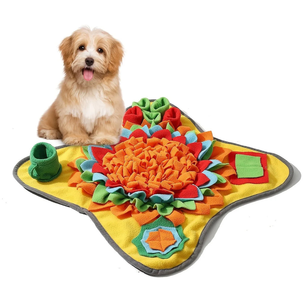 Bon tapis à reniflage pour animaux de compagnie pour chiens, puzzle d'alimentation interactif pour l'ennui, encourage les compétences de recherche de nourriture naturelle