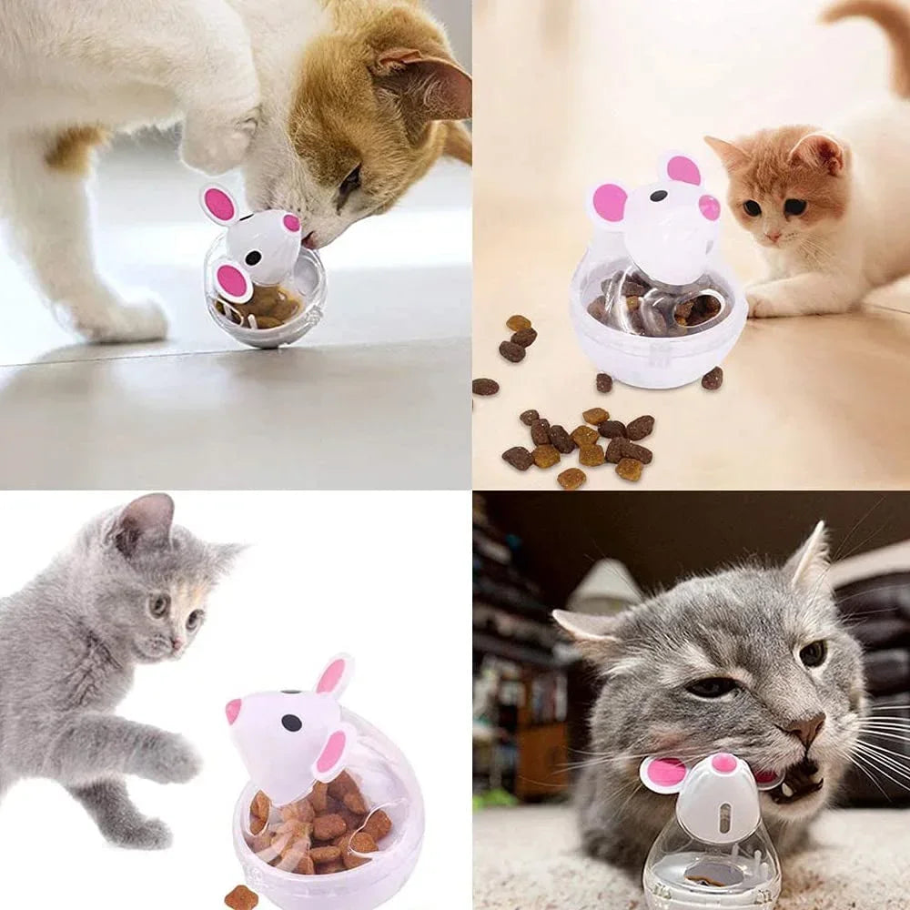 Jouet interactif pour chat, chiens, souris, gobelet de nourriture, jouets pour chaton, mangeoire pour chiot, fuite, distributeur de nourriture, Puzzle, jouet boule de friandise lente