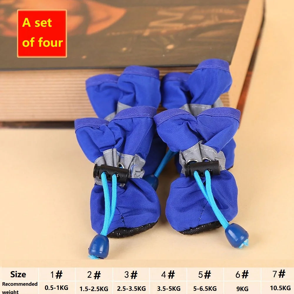 Chaussures de randonnée imperméables pour petits chiens, pantoufles moyennes pour chiots, bottes pour petits chiens XGX01, 4 pièces