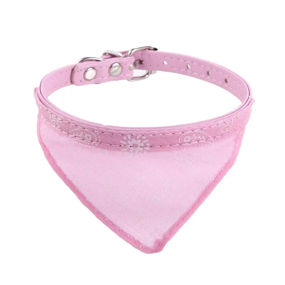 Écharpe de cou réglable en cuir pour animal de compagnie, collier bandana, accessoires pour chiot et chat