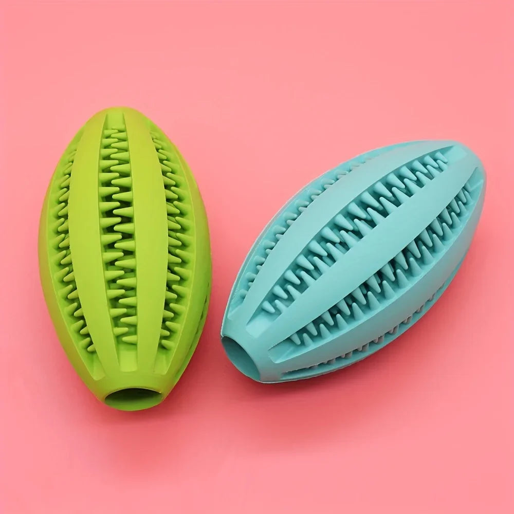 Balle à mâcher interactive en caoutchouc pour petits chiens, jouet élastique pour chiot, livres de dents, boule de nourriture, accessoires pour animaux de compagnie, 1 pièce