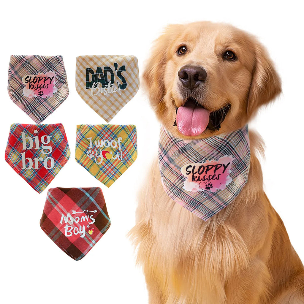 Animal de compagnie Bandana Festival Costume chiens fête cou écharpe collier vacances habiller Double couche chien glands Bandanas