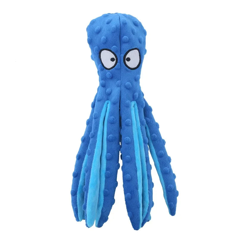 Jouets grinçants pour chiens, poulpe, jouets en peluche froissés sans farce pour la dentition des chiots, jouets à mâcher interactifs durables pour petits, M