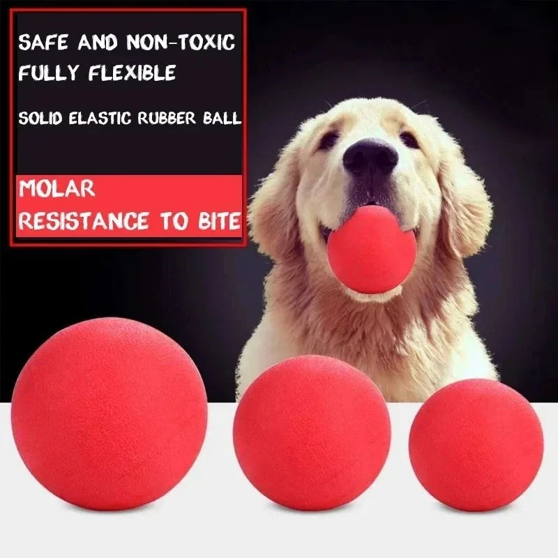 Balle en caoutchouc solide indestructible, jouet d'entraînement pour chien, jeu à mâcher, jouets de morsure, fournitures pour chiens, jouets pour chiots et grands chiens