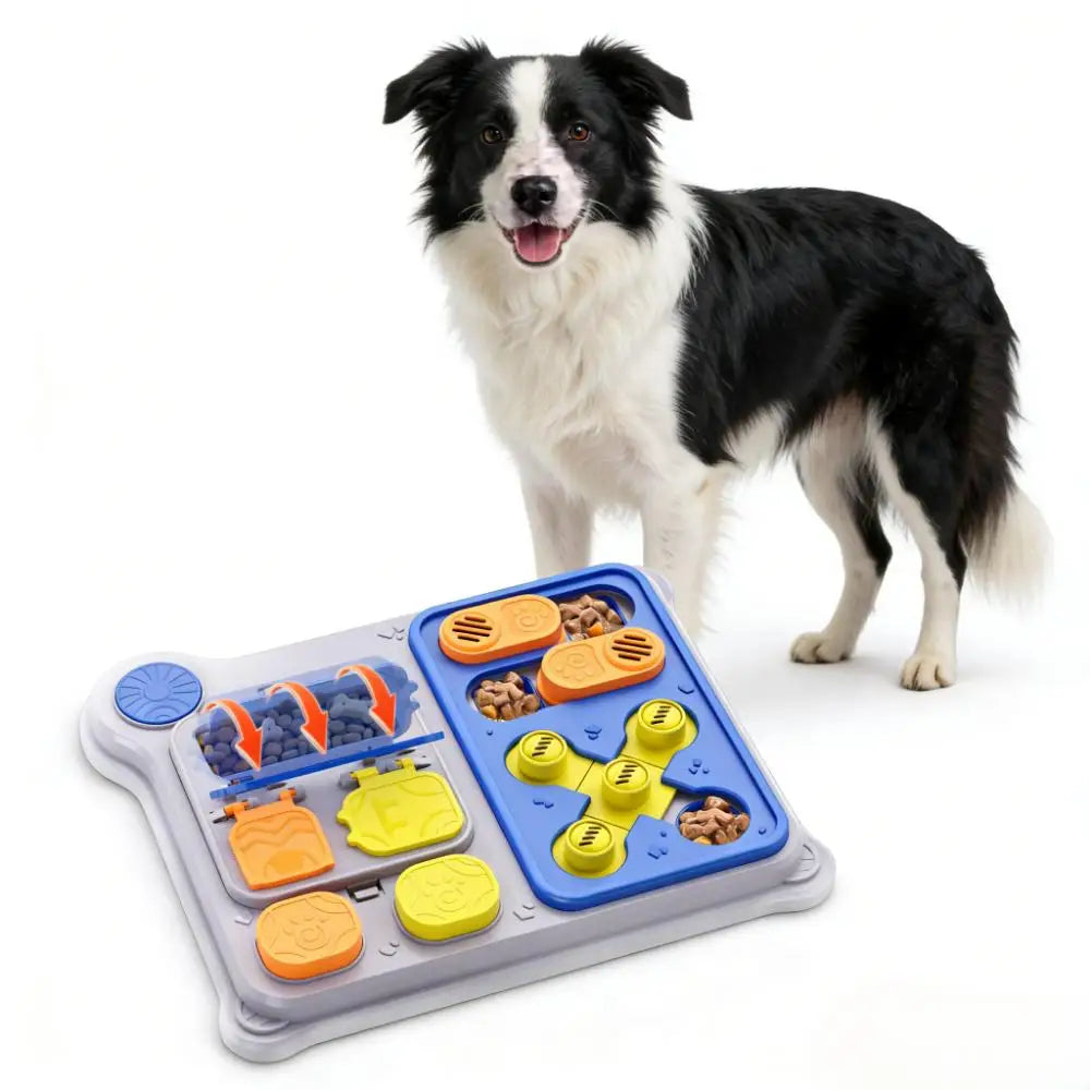 Jouet de puzzle pour chien et distributeur de friandises - Jouet de distribution de friandises pour l'entraînement du QI, Nouveauté, Idéal pour les chiens de petite/moyenne taille