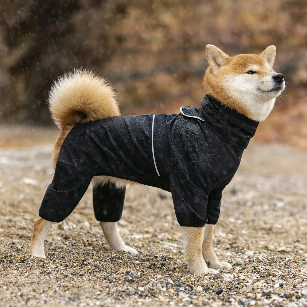 Manteau imperméable pour chien moyen et grand Labrador Golden Retriever Shiba Lnu quatre pieds vêtements imperméables pour chien manteau Anti tempête imperméable pour animaux de compagnie