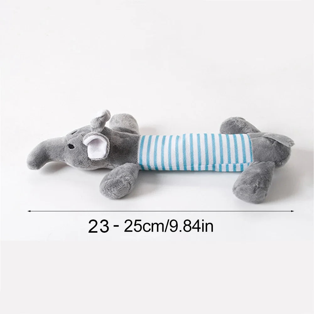 Peluche mignon éléphant canard cochon chien chat grincement son chien jouets drôle polaire durabilité mâcher molaire jouet adapté pour tous les animaux de compagnie