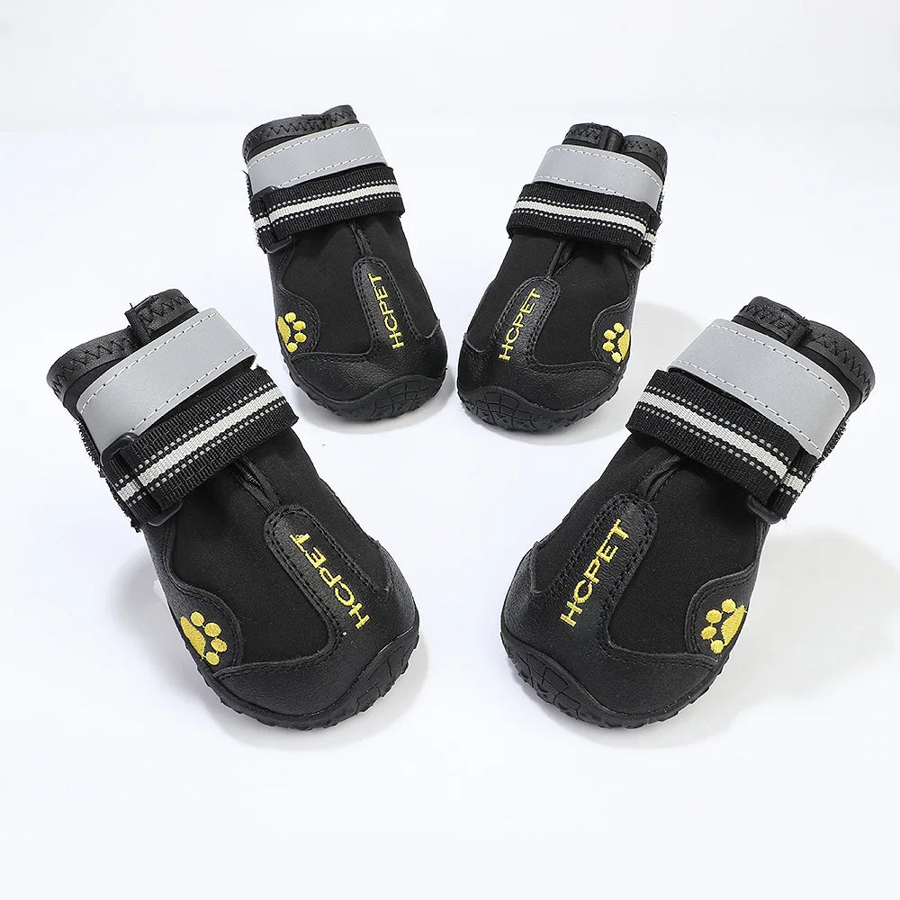 Chaussures réfléchissantes pour chien, baskets imperméables antidérapantes, bottes d'hiver pour chien, chaussettes, chaussures pour animaux de compagnie pour Husky, chiens de taille moyenne et grande