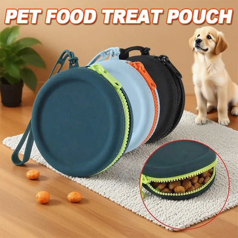 Sac de nourriture en Silicone pour chien, fournitures pour animaux de compagnie, 1 pièce, sac d'entraînement en plein air pour chien, pochette d'entraînement pour friandises, sac d'entraînement étanche pour collation pou