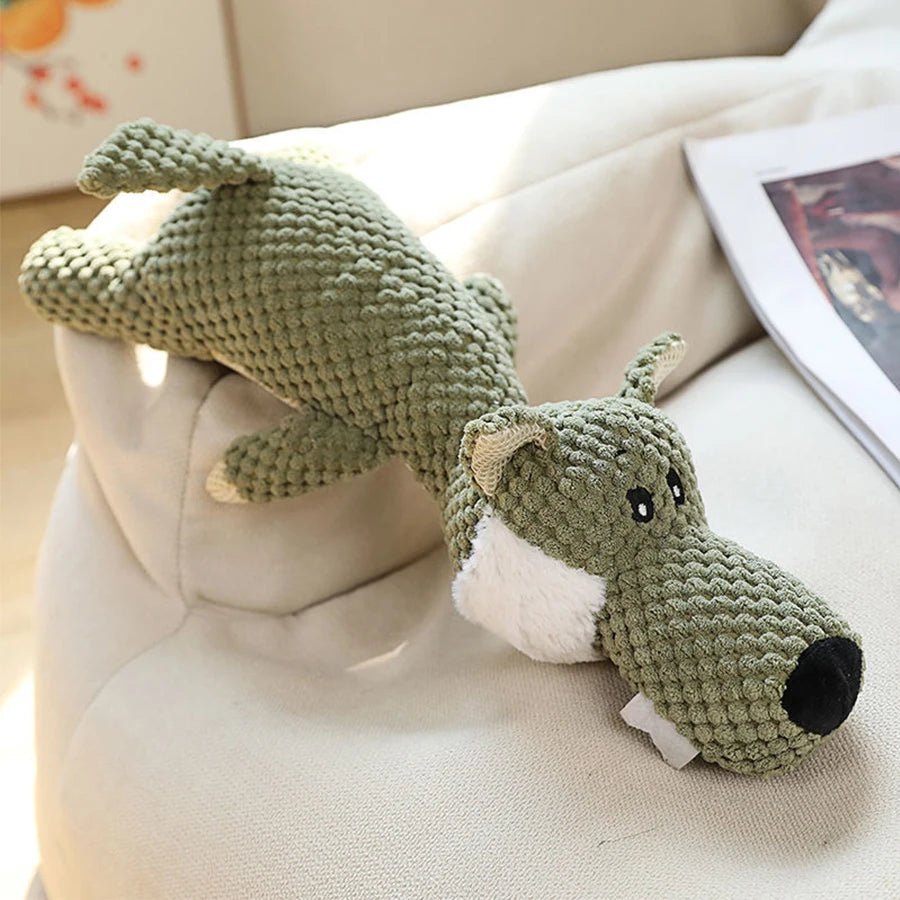 1/3 pièces grand chien jouet résistant aux morsures son en peluche Lion loup éléphant dessin animé jouet pour animaux de compagnie jouet pour chien grinçant pour chiens de petite et moyenne taille