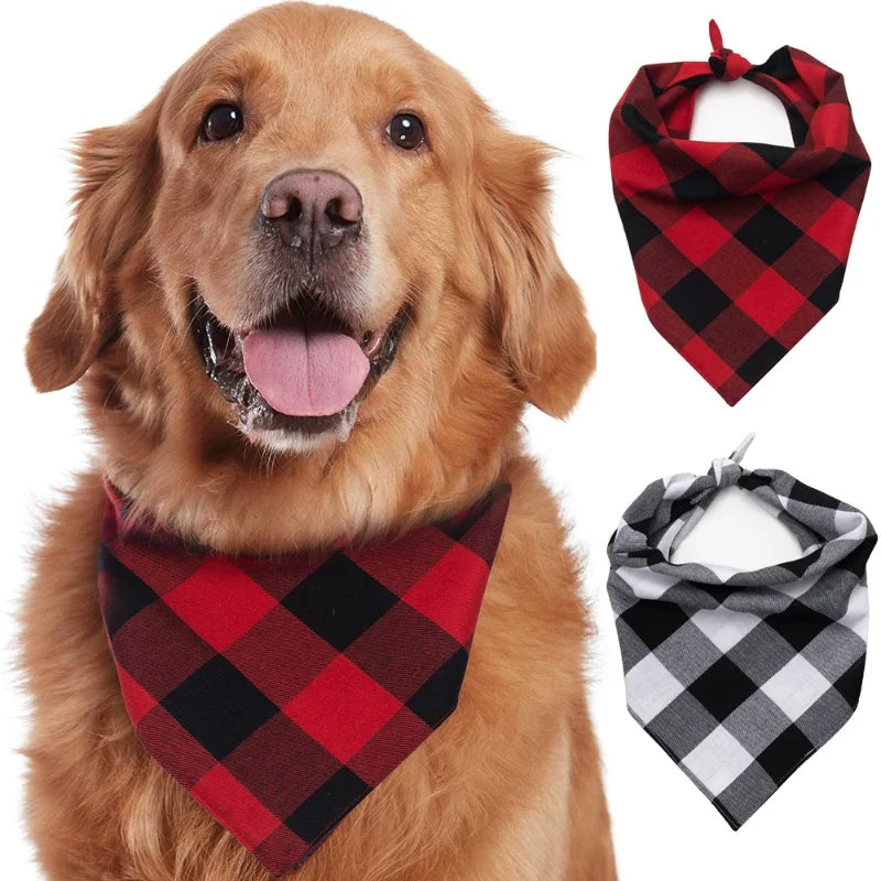 Bandana coton carreaux lavable chien & chat