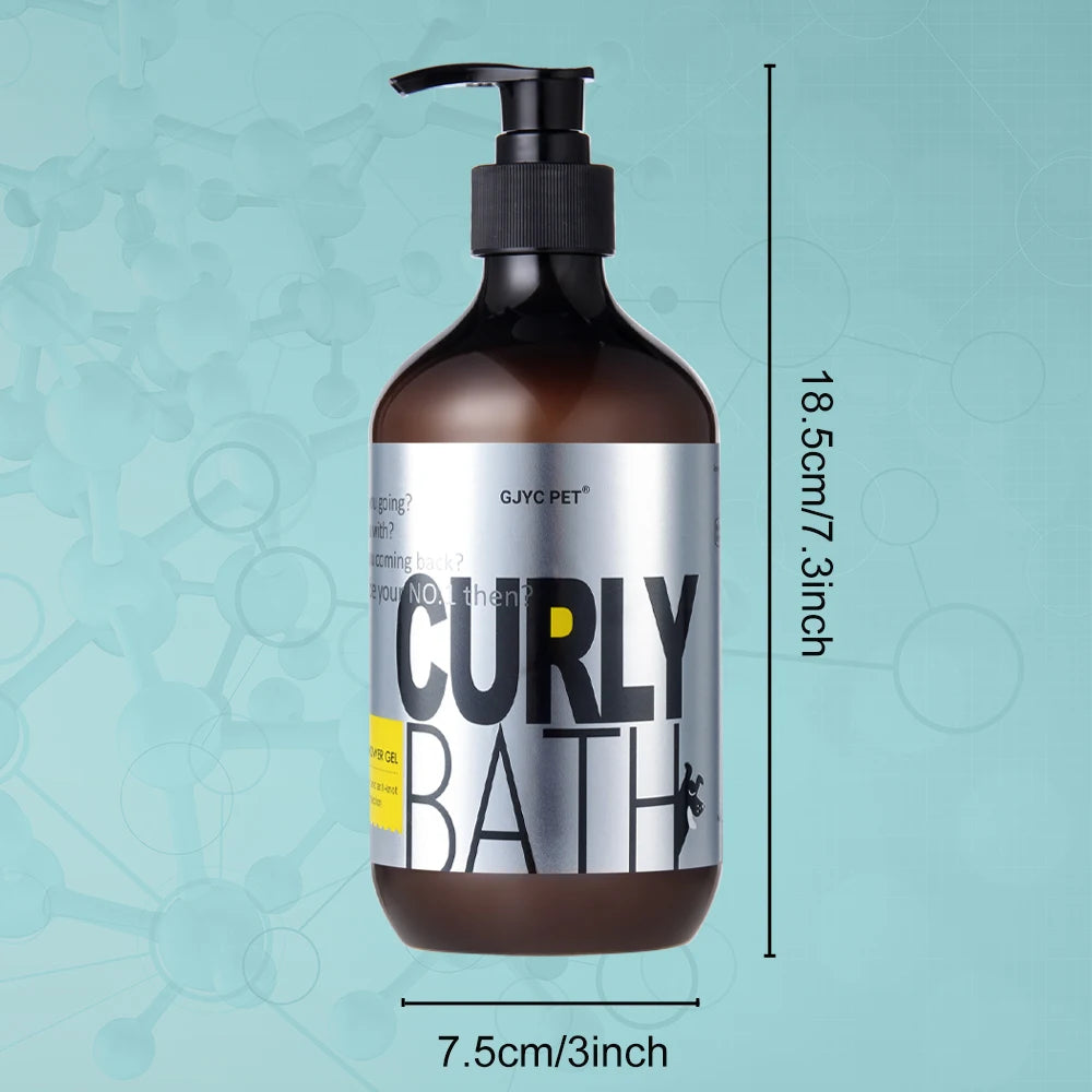 Shampooing Liquide pour Caniches à Poils Bouclés – Formule Volumisante et Démêlante, Sans Larmes, Désodorisant, Bain Doux pour Teddy et Bichon