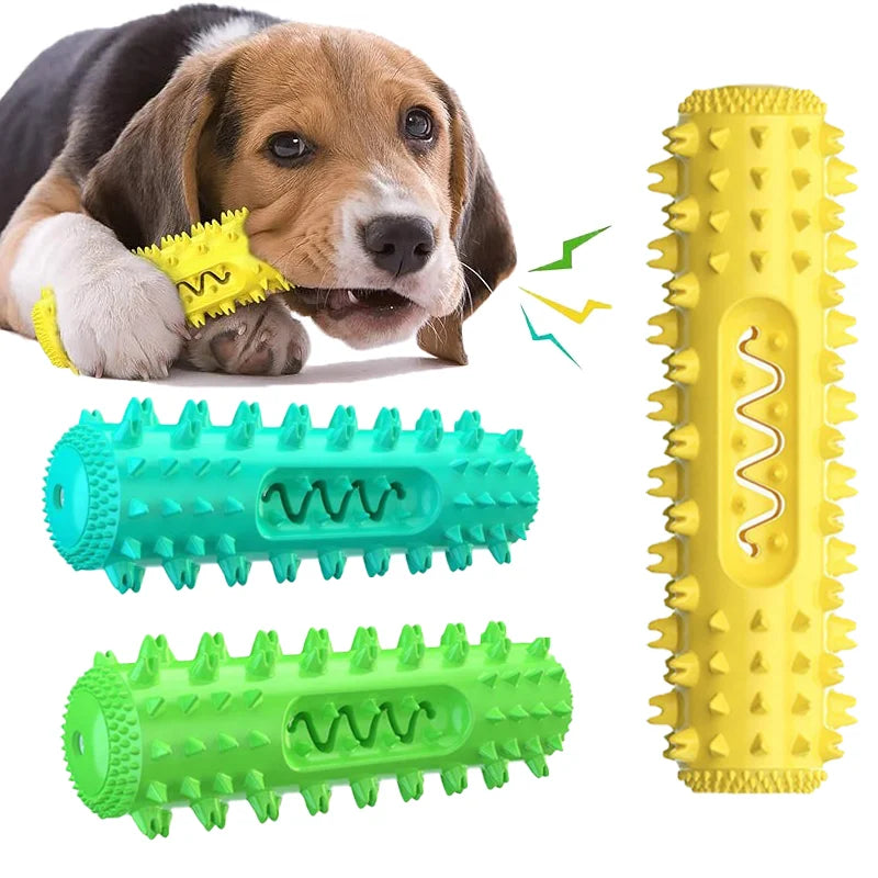 Bâton à mâcher dentaire approuvé par le vétérinaire – Jouet de brosse à dents rafraîchissante 3 en 1 pour petits/moyen chiens, nettoyage des dents d'été et Massage des gencives