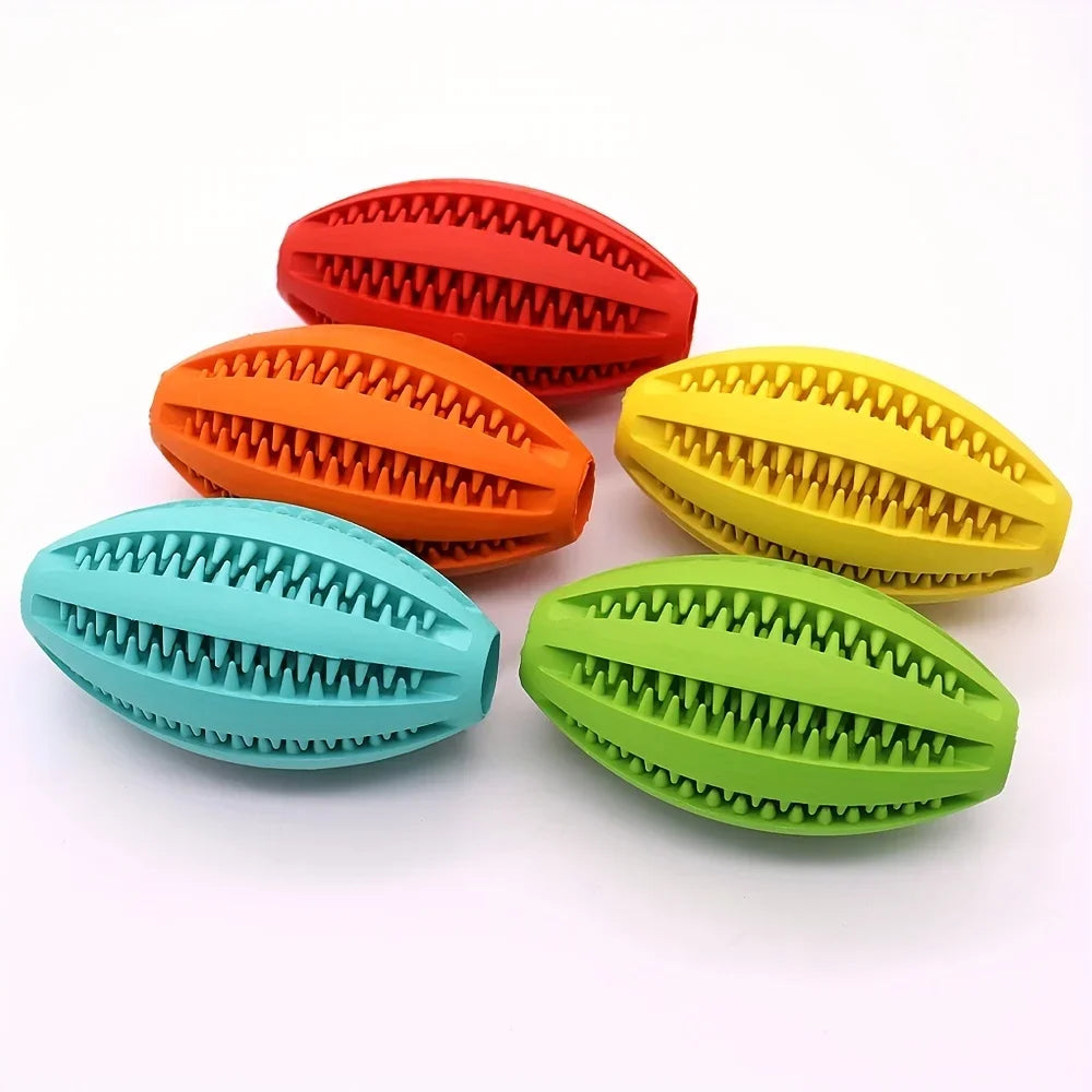 Balle à mâcher interactive en caoutchouc pour petits chiens, jouet élastique pour chiot, livres de dents, boule de nourriture, accessoires pour animaux de compagnie, 1 pièce