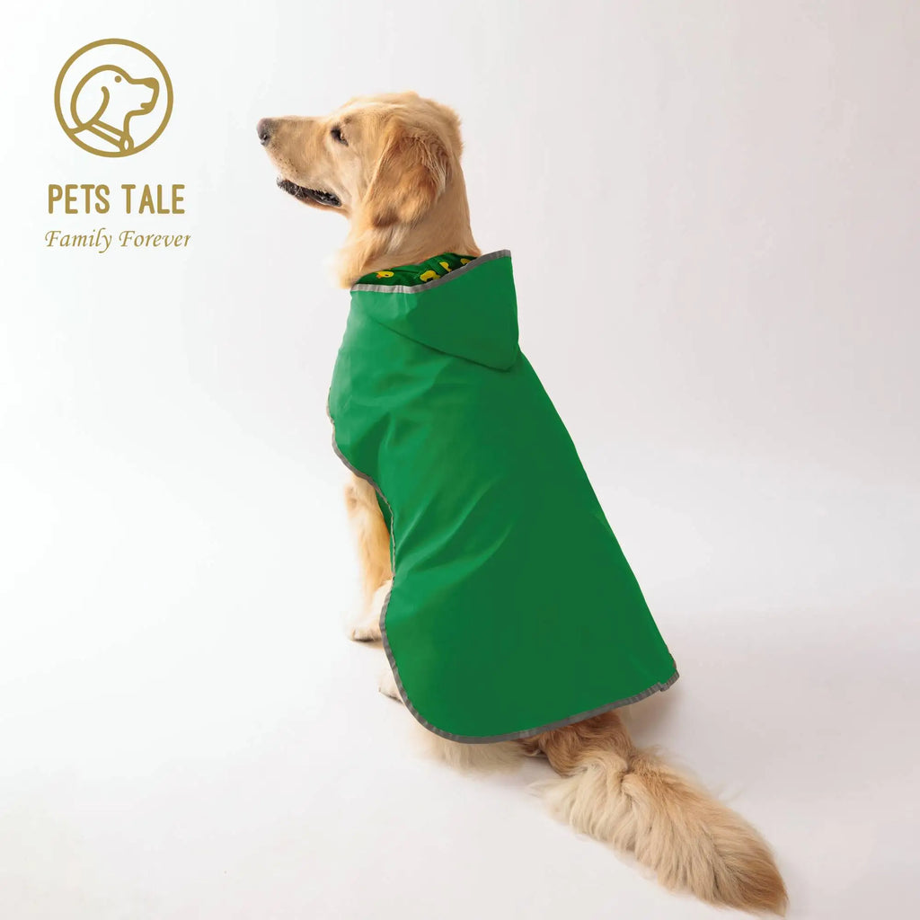 Gardez votre chiot sec et élégant : imperméable jaune double couche avec vêtements bidirectionnels!