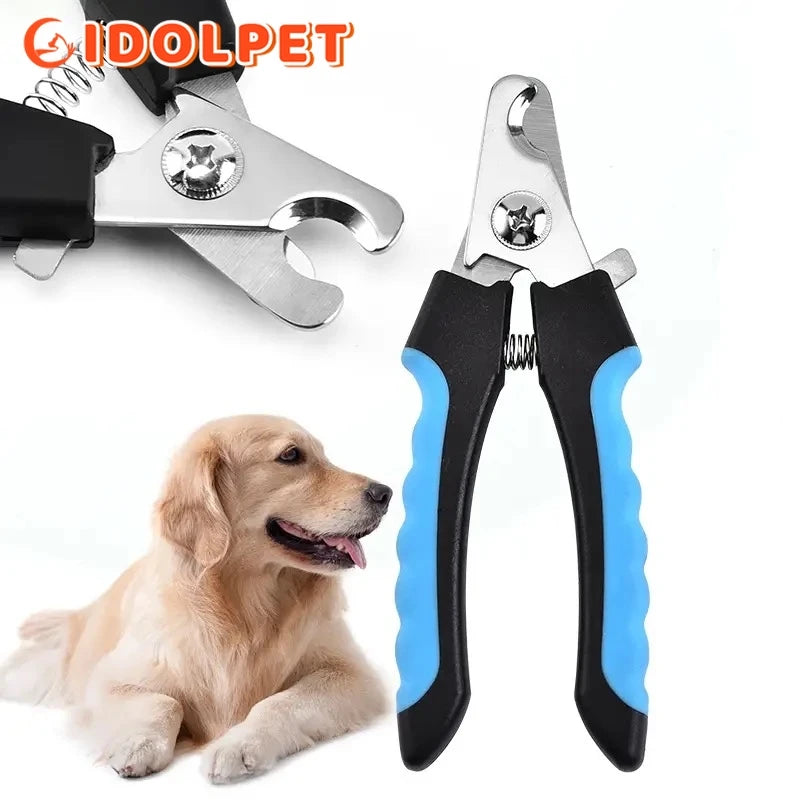 Coupe-ongles professionnel pour animaux de compagnie, avec protection de sécurité, ciseaux en acier inoxydable pour chat et chien, pour soins des griffes, fournitures de toilettage, taille adaptée