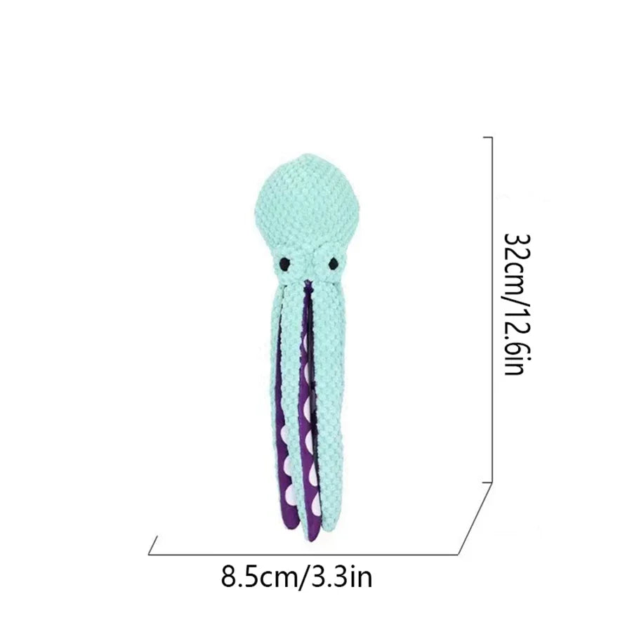Jouet poulpe en peluche pour animaux de compagnie, son interactif, anti-démolition, maison, grand et petit chien, compagnon d'ennui, jouet pour chien