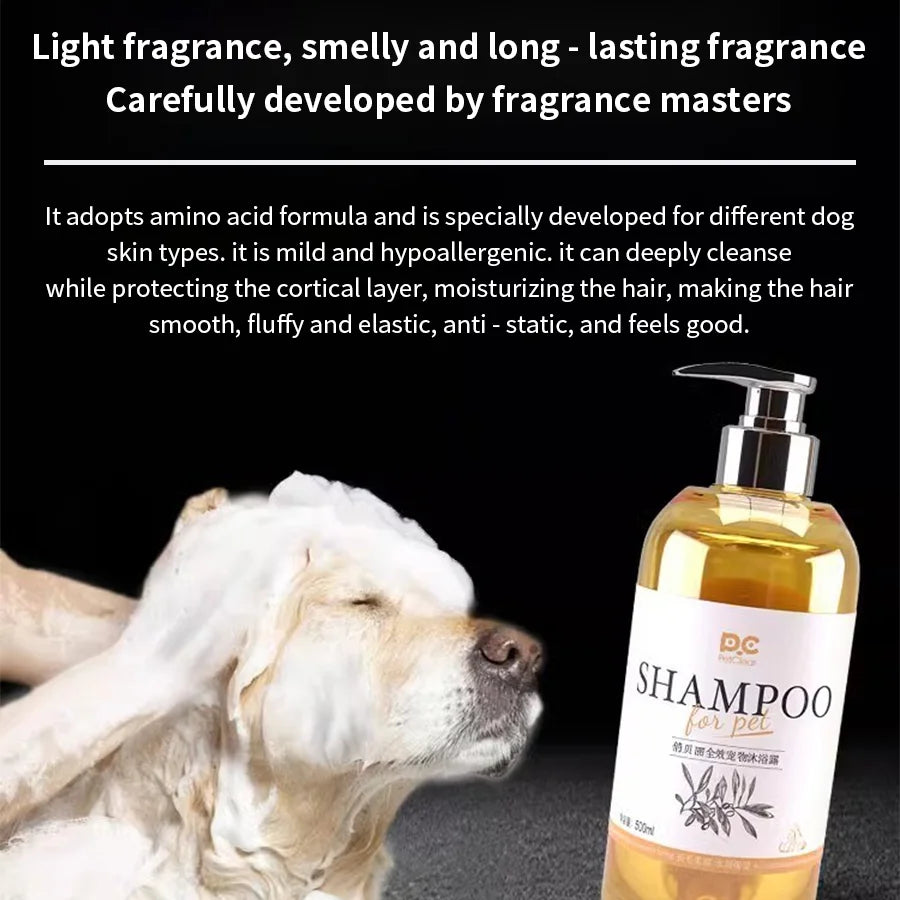 PETCLEAR 2-en-1 shampooing et revitalisant pour chien formule douce Gel de bain pour chiots 500 ml produits de nettoyage de conception spéciale pour chiens