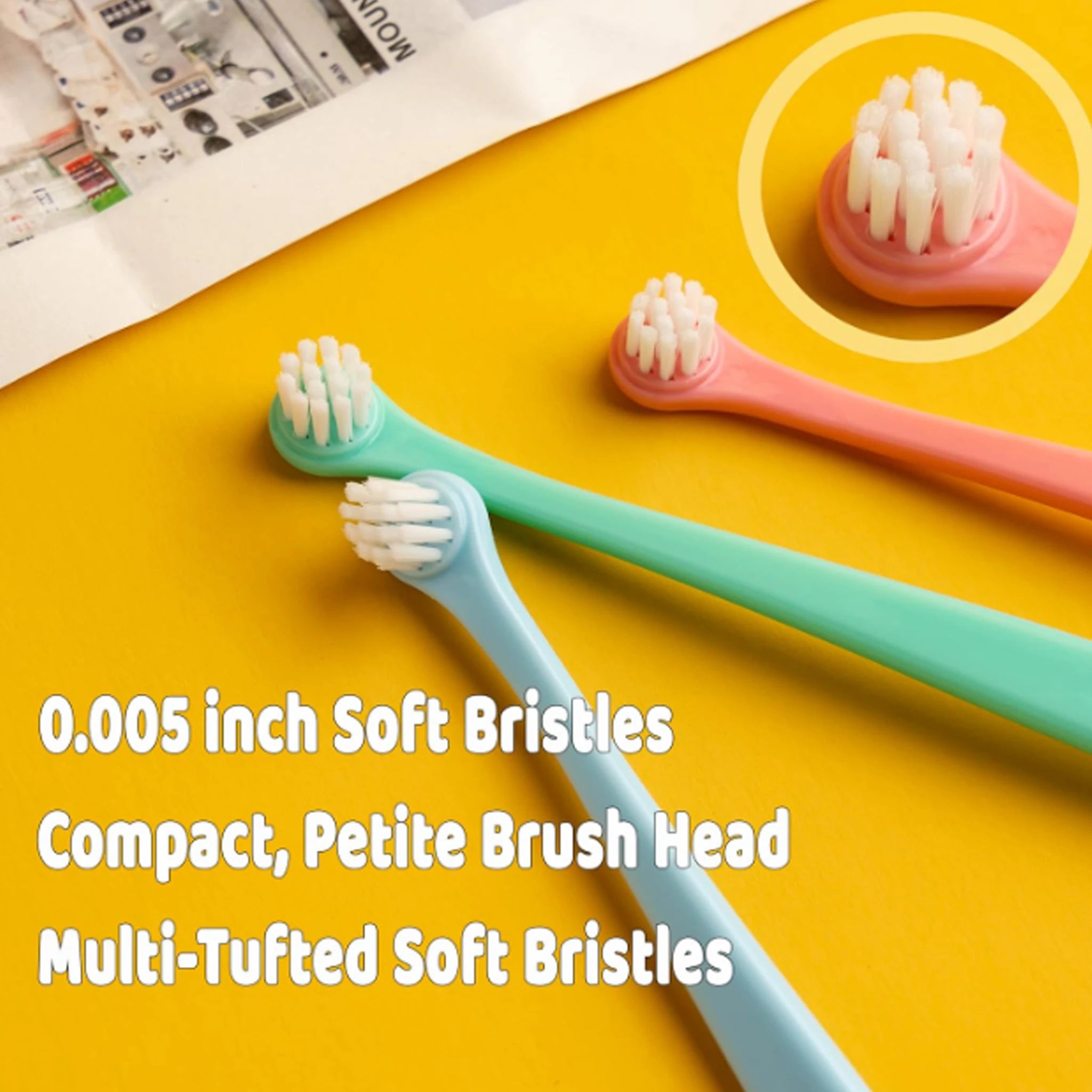 Brosse à dents poils doux pour animaux