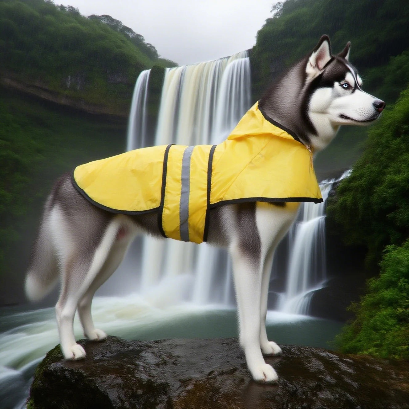 Imperméable pour chien, 1 pièce, pour une saison des pluies, plusieurs couleurs et tailles disponibles, comprend une conception de capuche