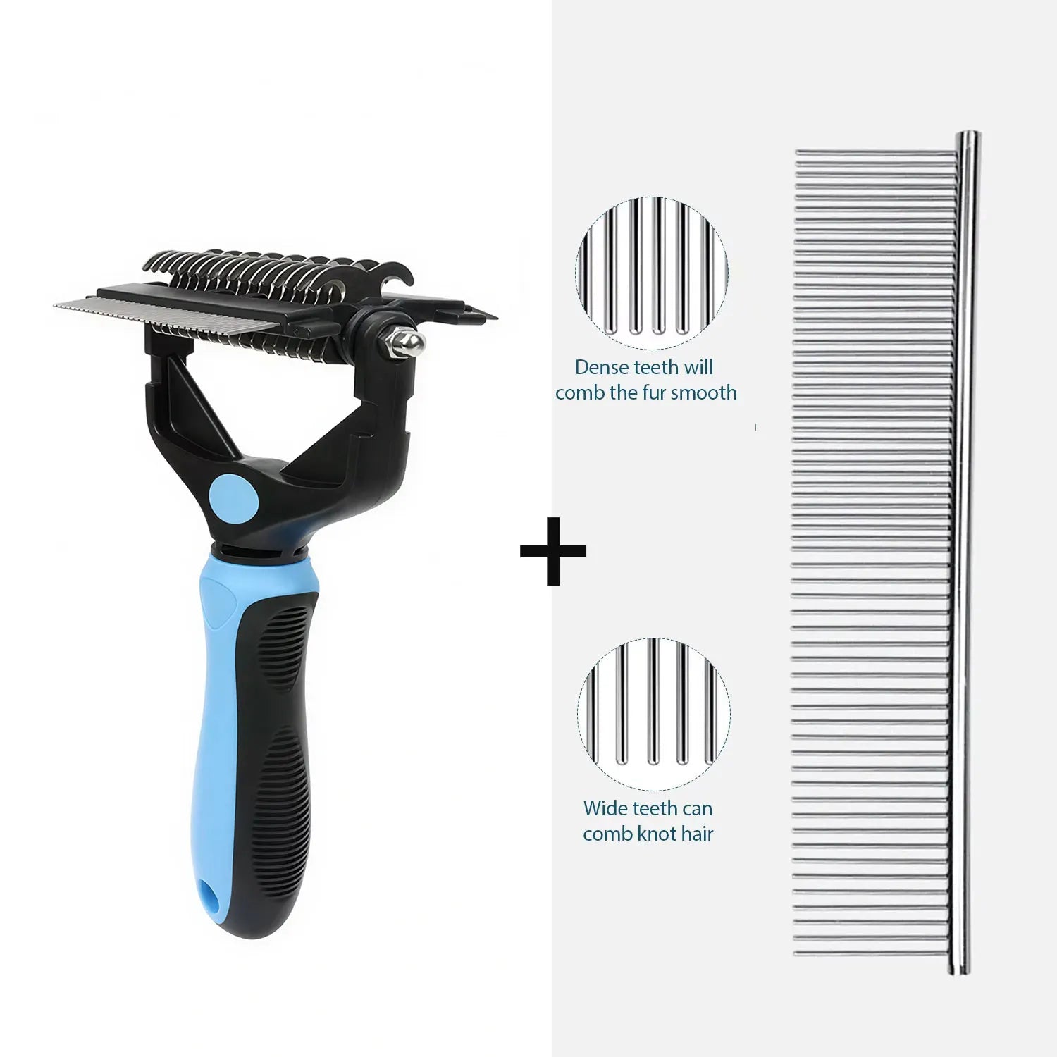 Brosse de démêlage 3 en 1 pour animaux de compagnie, épilateur de poils de chien, coupe-noeud en fourrure pour chiot et chat, peigne, fournitures de toilettage pour chiens