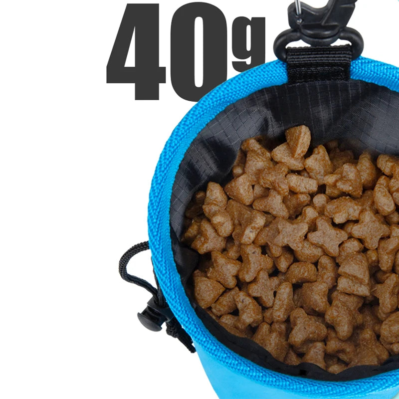Petite sacoche portable pour friandises d'entraînement pour chien, sacoche pour friandises pour chiot à accrocher au laisse, sacoche de récompenses pour animaux de compagnie pour l'extérieur, sacoche de taille XZH-T24001-
