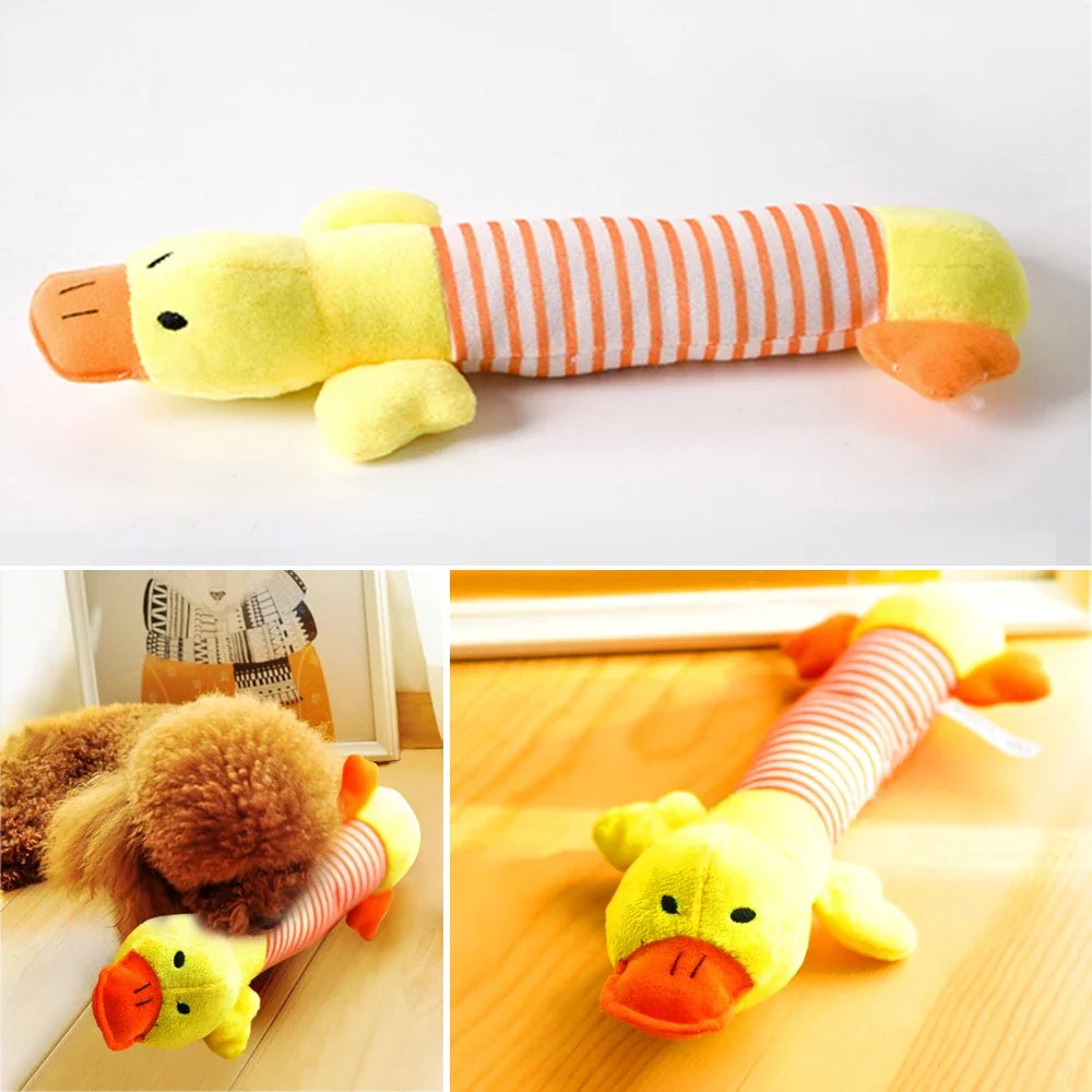 Peluche mignon éléphant canard cochon chien chat grincement son chien jouets drôle polaire durabilité mâcher molaire jouet adapté pour tous les animaux de compagnie