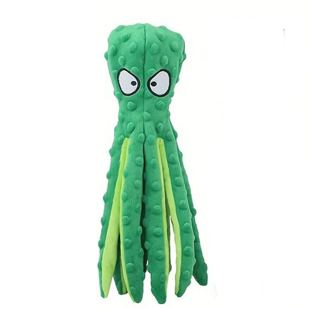 Jouets grinçants pour chiens, poulpe, jouets en peluche froissés sans farce pour la dentition des chiots, jouets à mâcher interactifs durables pour petits, M