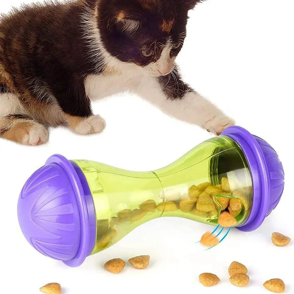 Jouet interactif pour chat, chiens, souris, gobelet de nourriture, jouets pour chaton, mangeoire pour chiot, fuite, distributeur de nourriture, Puzzle, jouet boule de friandise lente