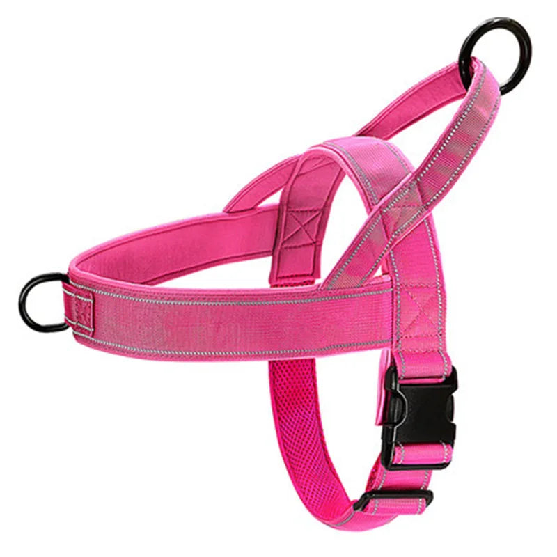 Harnais tactique anti-traction pour chien, nylon 1000D réglable pour grands chiens, gilet d'entraînement en plein air avec poignée et réfléchissant