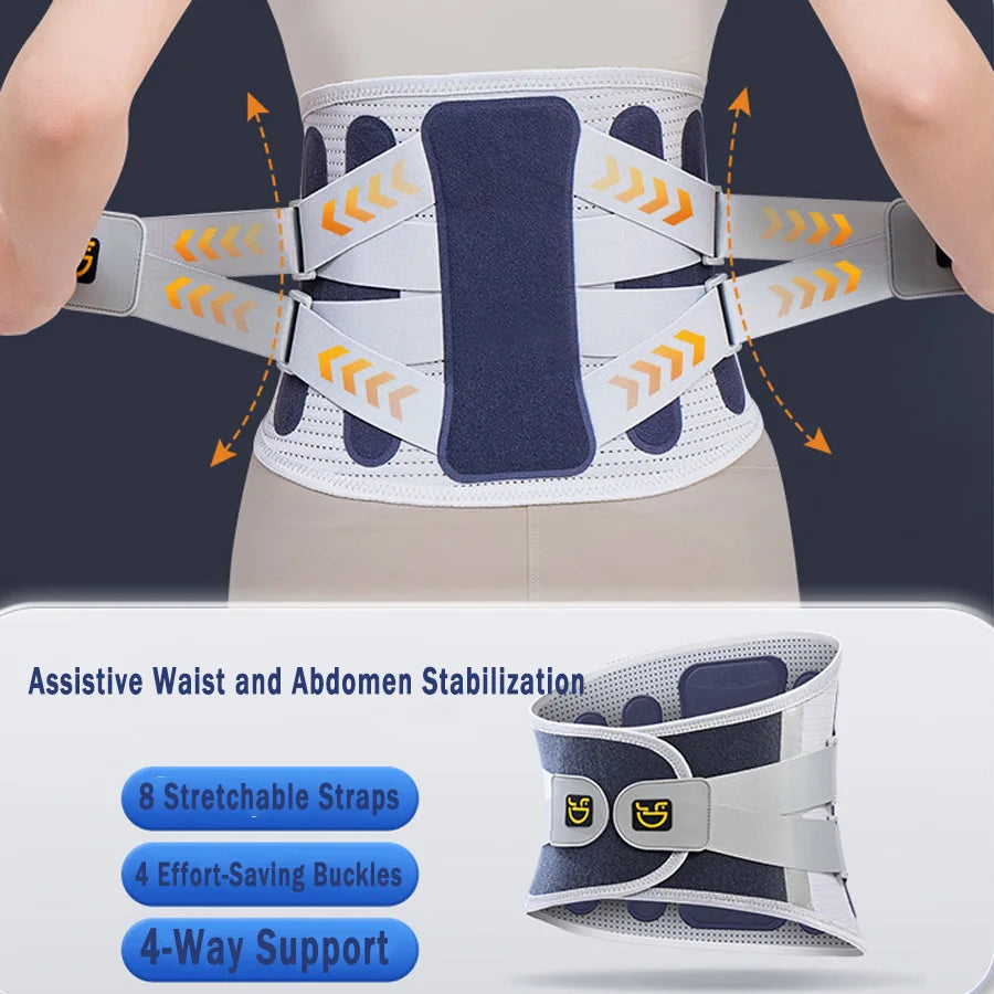 Waist Brace/Back Brace Support Belt for Lower Back Pain Relief Adjustable Waist Lumbar Support Sciatica Scoliosis Herniated Disc