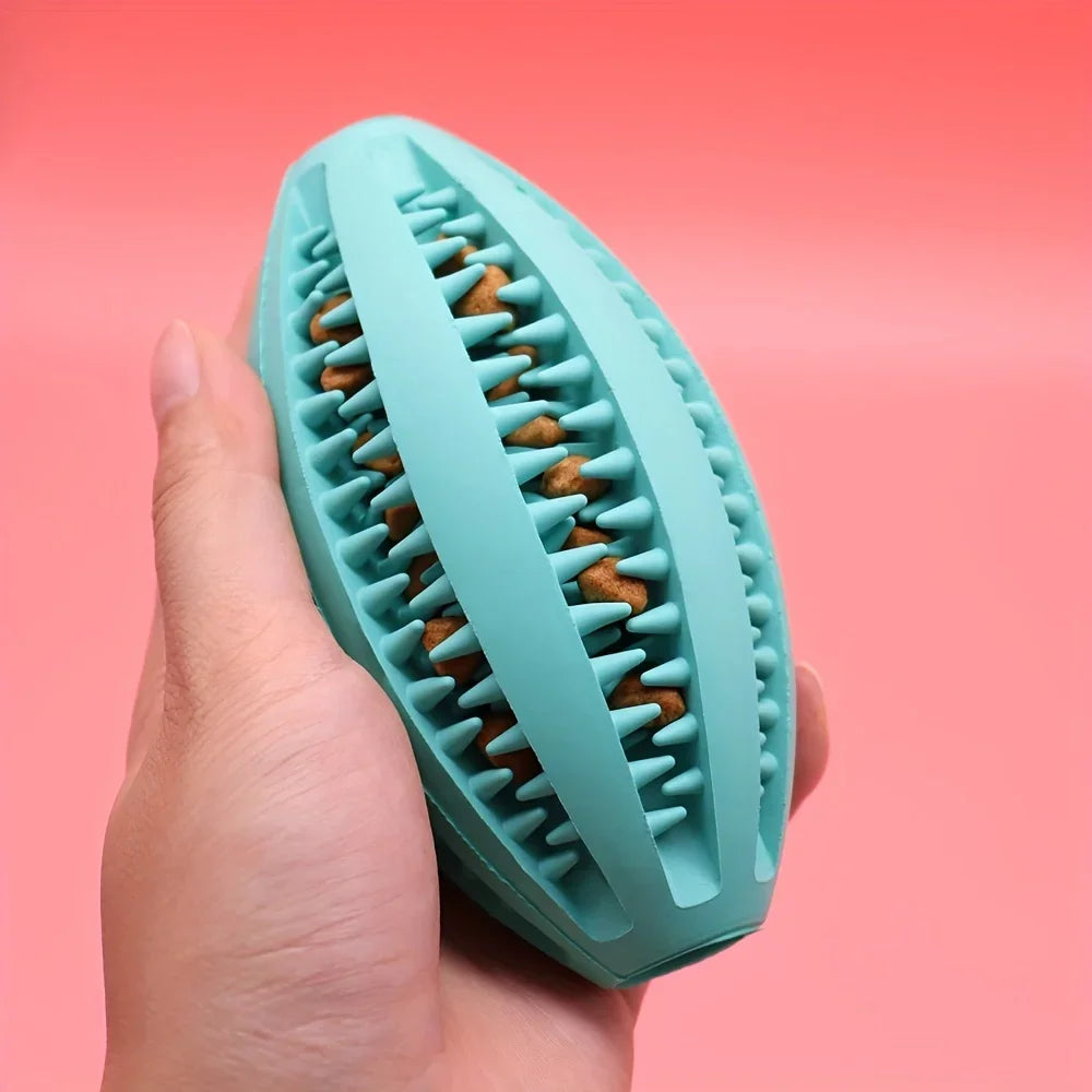 Balle à mâcher interactive en caoutchouc pour petits chiens, jouet élastique pour chiot, livres de dents, boule de nourriture, accessoires pour animaux de compagnie, 1 pièce