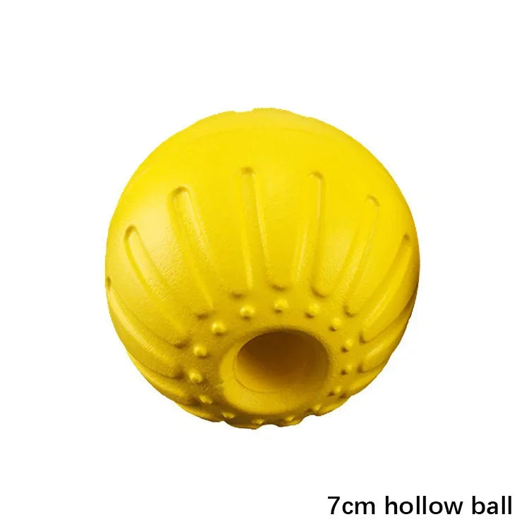 Boule d'Entraînement pour Chien, Jouet Interactif pour Animal de Compagnie, Anneau Côtelé, Degré de Morsure, Broyage des Dents, Corde à Enfiler, Balle Flottante