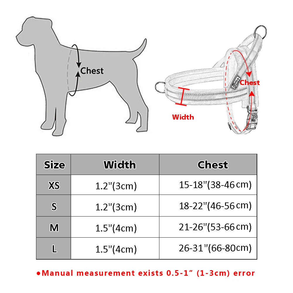 Sangle rembourrée nylon pour chien races puissantes