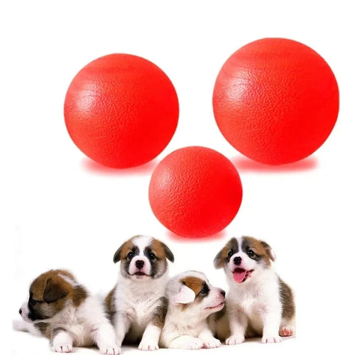 Balle en caoutchouc solide indestructible, jouet d'entraînement pour chien, jeu à mâcher, jouets de morsure, fournitures pour chiens, jouets pour chiots et grands chiens