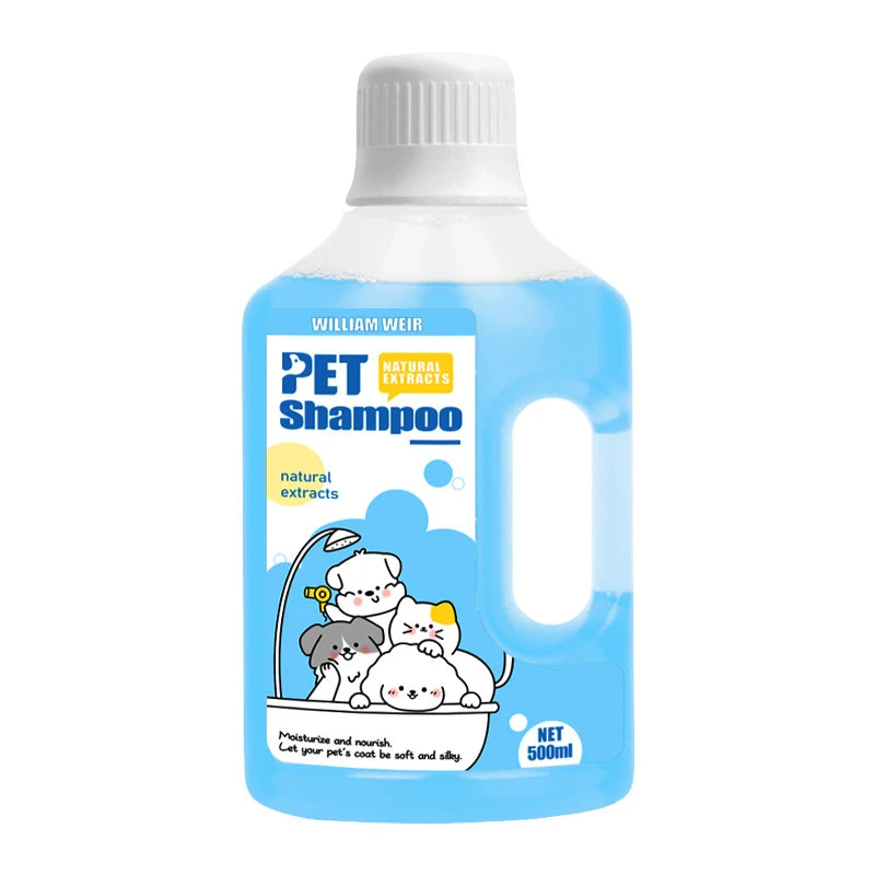 Shampoing de bain pour animaux de compagnie, 500ml, pour chats et chiens, soins et nettoyage, désodorisant doux et lisse, Anti-démangeaison, parfum longue durée