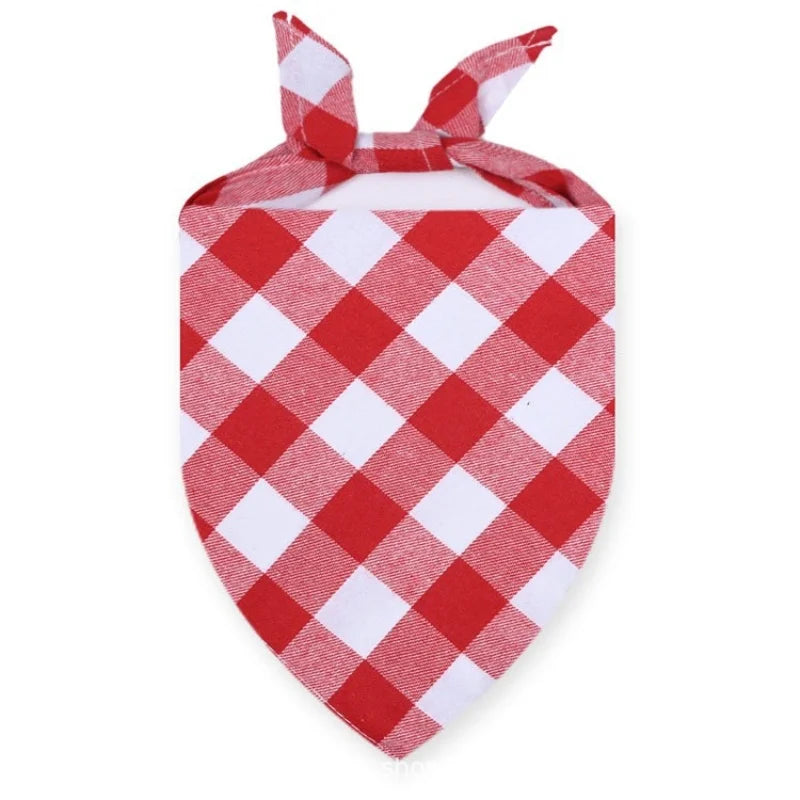 Bandana coton carreaux lavable chien & chat