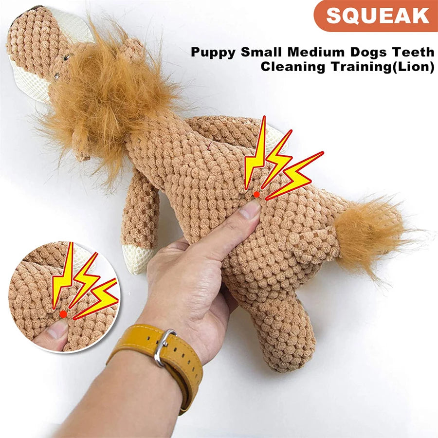 1/3 pièces grand chien jouet résistant aux morsures son en peluche Lion loup éléphant dessin animé jouet pour animaux de compagnie jouet pour chien grinçant pour chiens de petite et moyenne taille