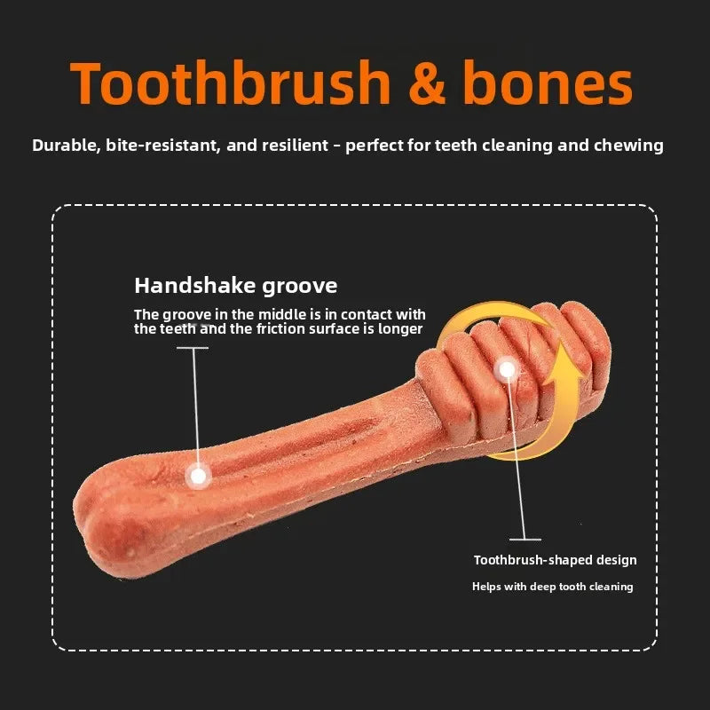 Jouets à mâcher pour chiens en gros, bâtonnets dentaires aromatisés au bœuf pour le nettoyage des dents et l'entraînement, résistants aux morsures