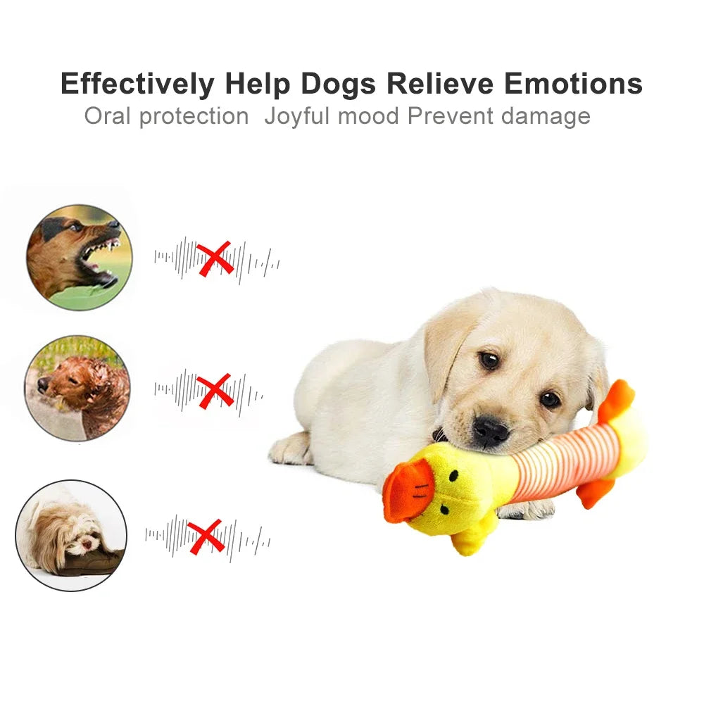 Peluche mignon éléphant canard cochon chien chat grincement son chien jouets drôle polaire durabilité mâcher molaire jouet adapté pour tous les animaux de compagnie