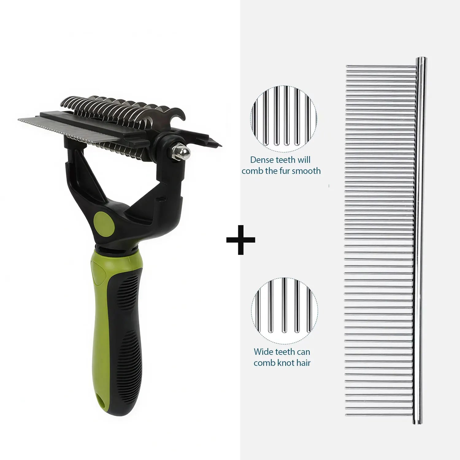 Brosse de démêlage 3 en 1 pour animaux de compagnie, épilateur de poils de chien, coupe-noeud en fourrure pour chiot et chat, peigne, fournitures de toilettage pour chiens
