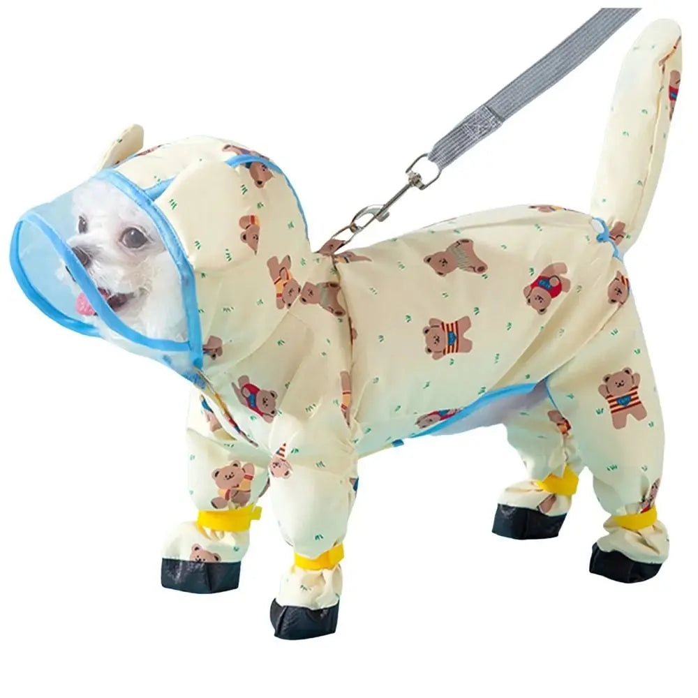 Manteau pluie chien avec capuche ajustable